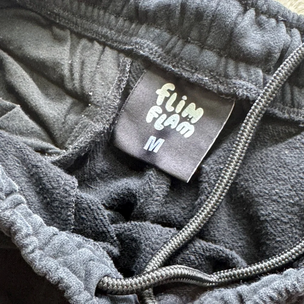 Men's Black Joggers with White and Pink Accents - Picture 4 of 5